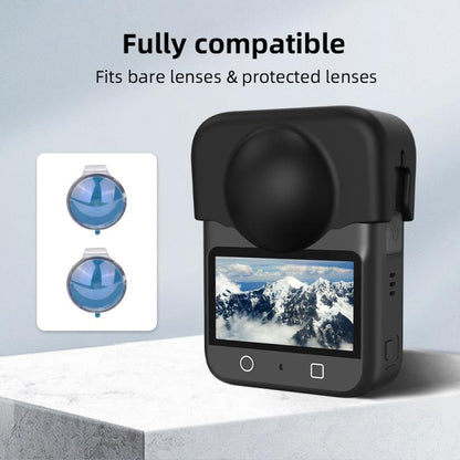 Tapa de lente de silicona para cámara, a prueba de polvo y arañazos para DJI Osmo 360 (negra) — imagen 11
