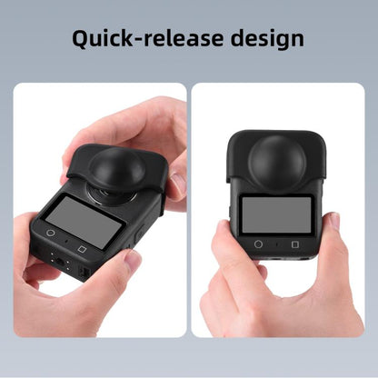 Tapa de lente de silicona para cámara, a prueba de polvo y arañazos para DJI Osmo 360 (negra) — imagen 12