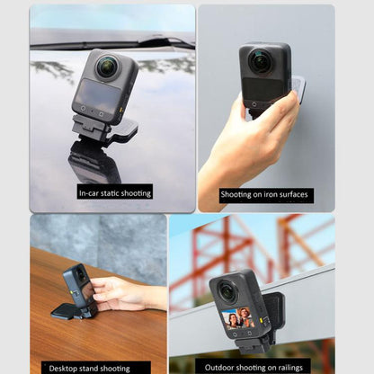 Base magnética de liberación rápida para cámara, soporte de escritorio portátil para DJI Osmo 360 / Osmo Action (negro) para…