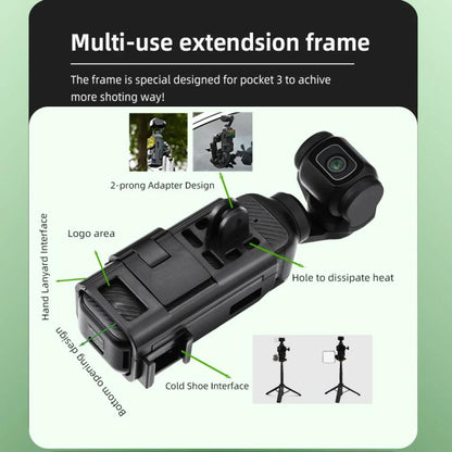 Marco adaptador multiusos Flymile con soporte expandible para DJI Osmo Pocket 3 (negro) — imagen 6