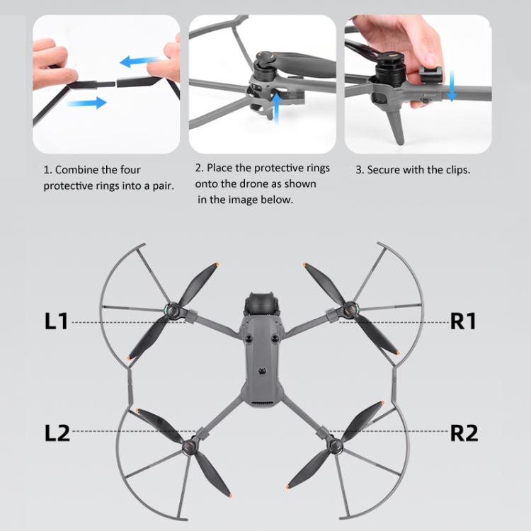 Marco de protección anticolisión para hélice BRDRC para DJI Mavic 4 Pro (gris) — imagen 8