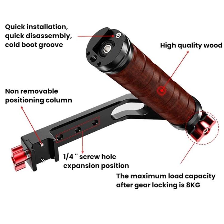 Empuñadura lateral de madera para cardán para DJI RS 4 — imagen 7