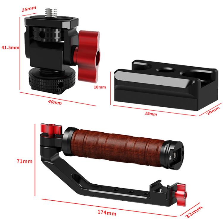 Empuñadura lateral de madera para cardán para DJI RS 4 — imagen 8