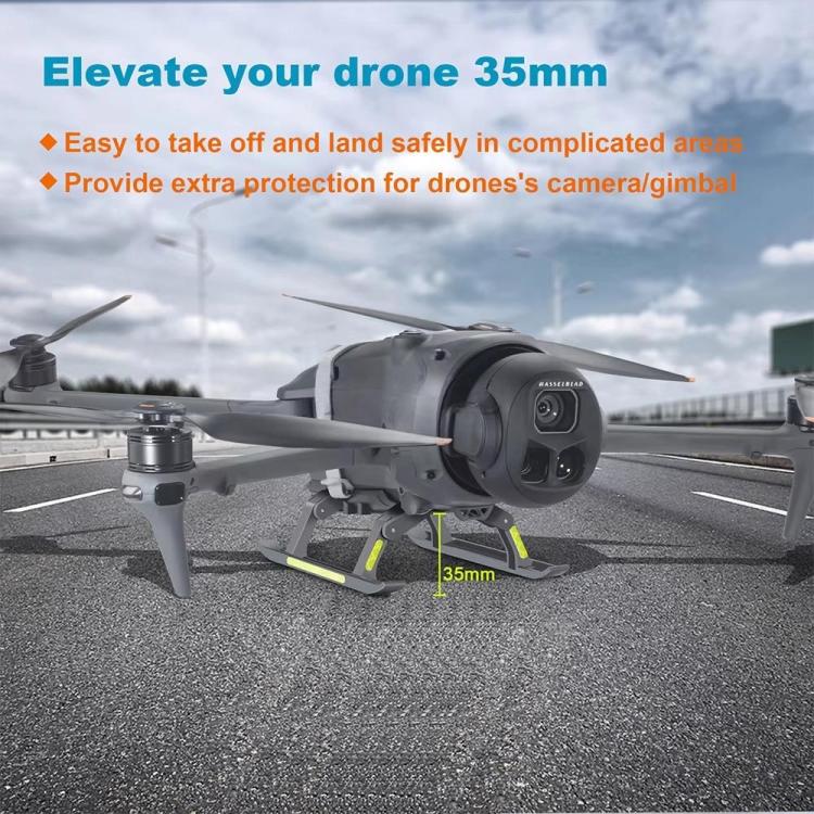 Tren de aterrizaje plegable con bandas reflectantes YX para DJI Mavic 4 Pro (gris) — imagen 3