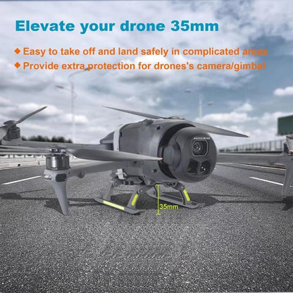 Tren de aterrizaje plegable con bandas reflectantes YX para DJI Mavic 4 Pro (gris) — imagen 3