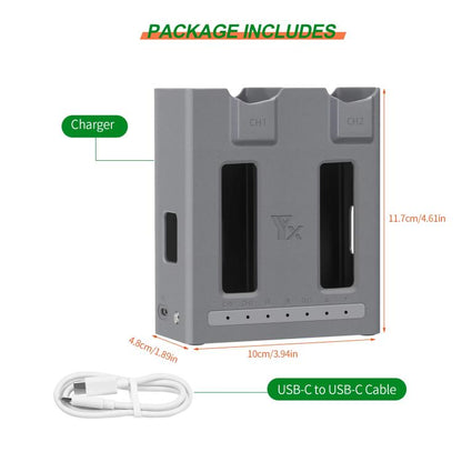 Batería Cargador de doble canal YX, administrador de, estación de carga simultánea para DJI Mavic 4 Pro — imagen 9