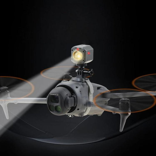 Foco LED ajustable YX de 300 lúmenes para vuelo nocturno con 3 modos (negro) para dron para DJI Mavic 4 Pro