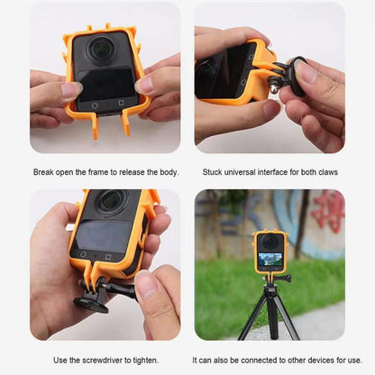 Marco de expansión CQT para cámara, protector antiarañazos y a prueba de golpes, zapata fría negra para DJI Osmo 360 — image…