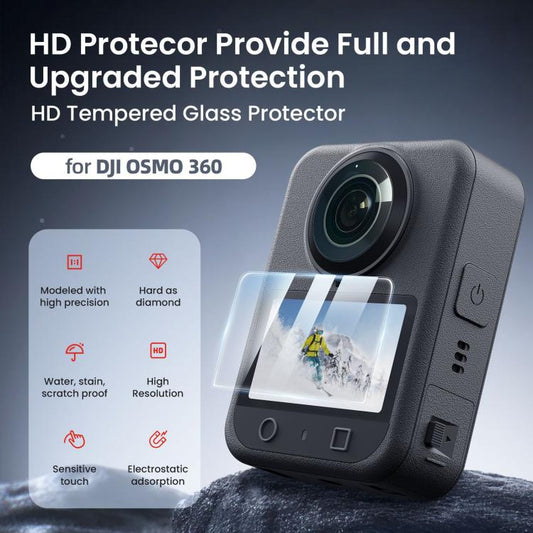 Protector de pantalla de vidrio templado AMigisn HD para cámara para DJI Osmo 360 (1 juego) — imagen 2