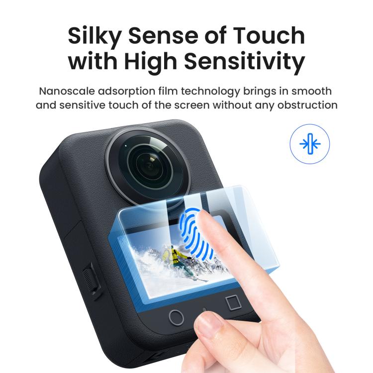 Protector de pantalla de vidrio templado AMigisn HD para cámara para DJI Osmo 360 (2 juegos) — imagen 3