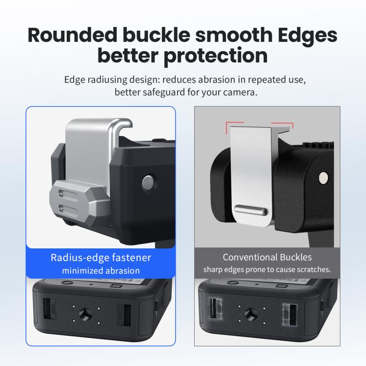 Base de plástico Adaptador magnético de liberación rápida aMagisn, a presión para DJI Osmo 360 (negro) — imagen 7