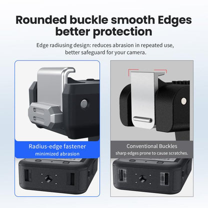 Base de plástico Adaptador magnético de liberación rápida aMagisn, a presión para DJI Osmo 360 (negro) — imagen 7