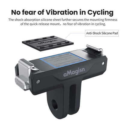 Base de plástico Adaptador magnético de liberación rápida aMagisn, a presión para DJI Osmo 360 (negro) — imagen 8