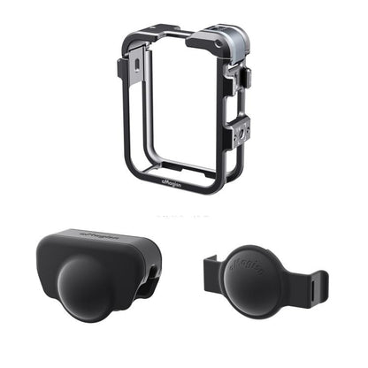 Jaula metálica de liberación rápida AMagisn, soporte de montaje para cámara para DJI Osmo 360 (acero ahumado)