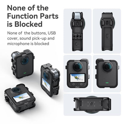 Jaula metálica de liberación rápida AMagisn, soporte de montaje para cámara para DJI Osmo 360 (acero ahumado) — imagen 12