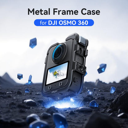 Jaula metálica de liberación rápida AMagisn, soporte para cámara para DJI Osmo 360 (negro) — imagen 3