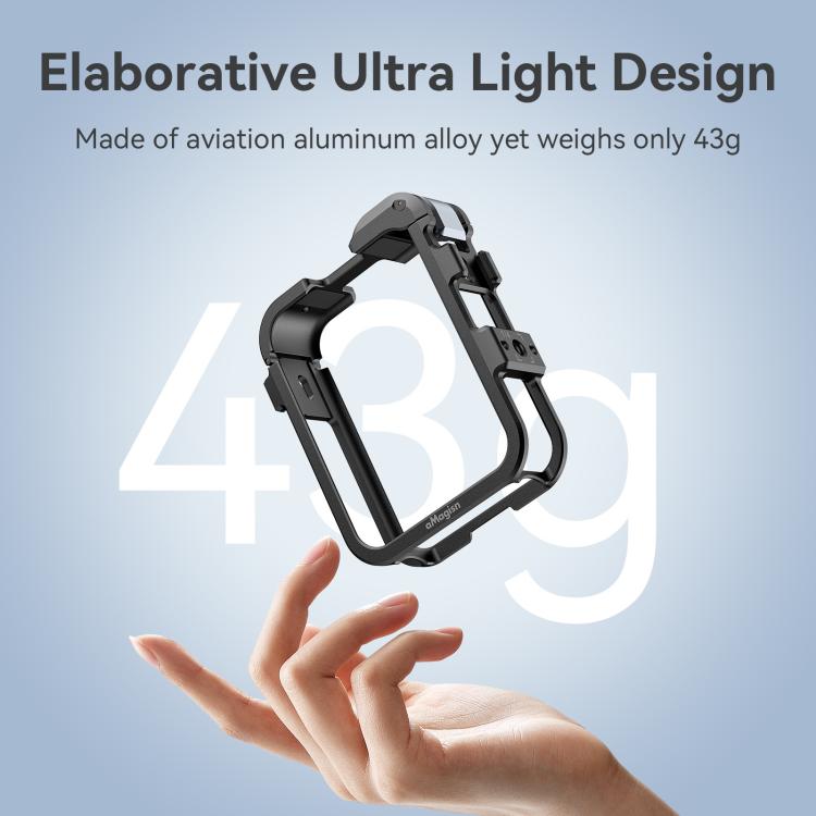 Jaula metálica de liberación rápida AMagisn, soporte de montaje para cámara para DJI Osmo 360 (acero ahumado) — imagen 4