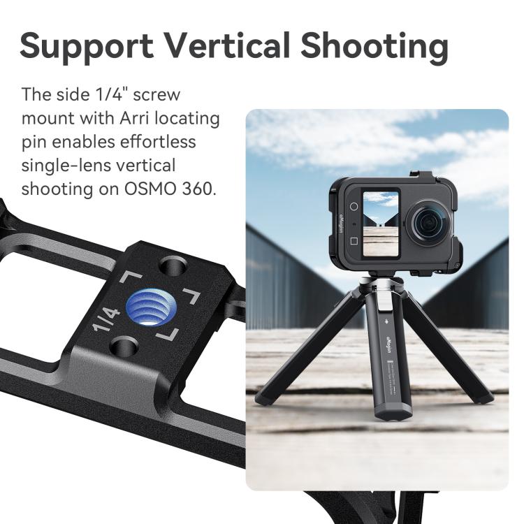 Jaula metálica de liberación rápida AMagisn, soporte de montaje para cámara para DJI Osmo 360 (acero ahumado) — imagen 6