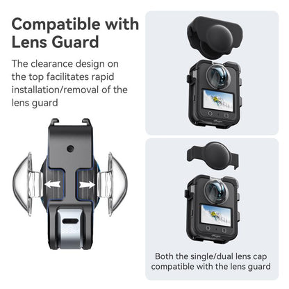 Jaula metálica de liberación rápida AMagisn, soporte para cámara para DJI Osmo 360 (negro) — imagen 8
