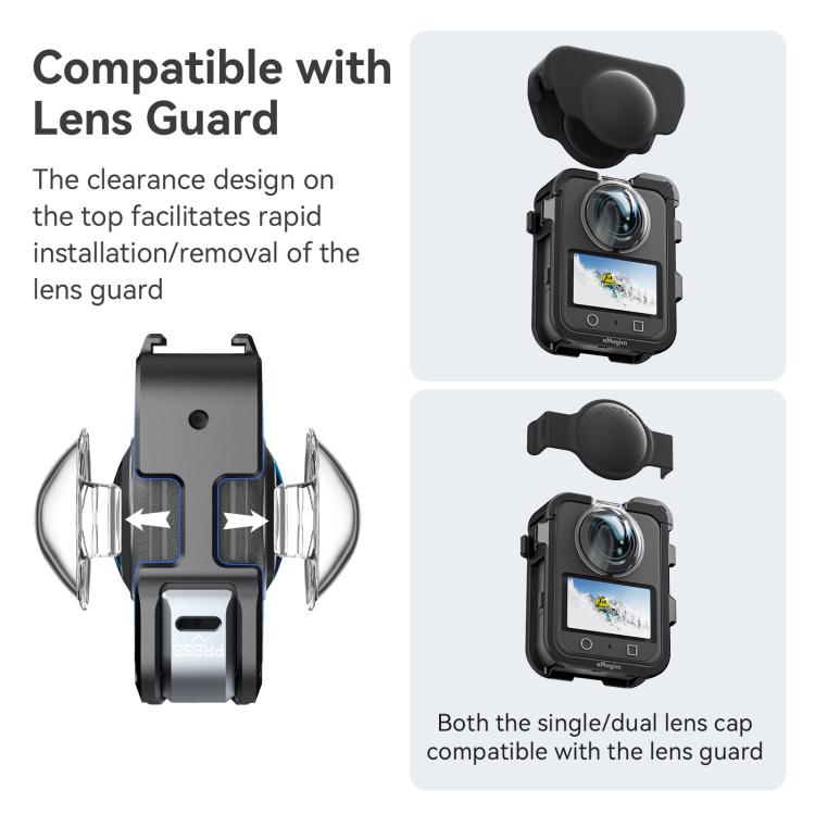 Jaula metálica de liberación rápida AMagisn, soporte de montaje para cámara para DJI Osmo 360 (acero ahumado) — imagen 8