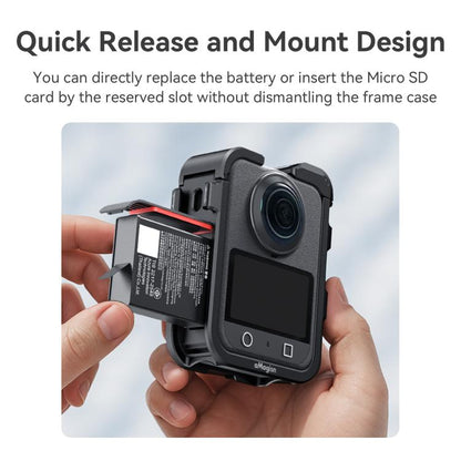 Jaula metálica de liberación rápida AMagisn, soporte de montaje para cámara para DJI Osmo 360 (acero ahumado) — imagen 9