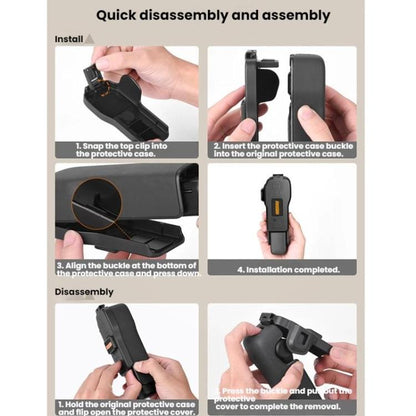 Cubierta protectora para lente y pantalla del cuerpo de BRDRC para DJI Osmo Pocket 3 (negra) — imagen 14