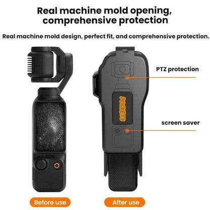 Cubierta protectora para lente y pantalla del cuerpo de BRDRC para DJI Osmo Pocket 3 (negra) — imagen 3