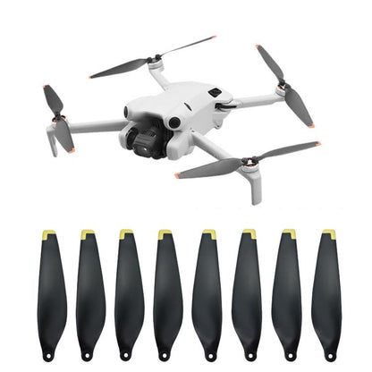 Hélice 4 pares de palas de, 6030F, piezas de repuesto para DJI Mini 4 Pro (punta plateada) — imagen 2