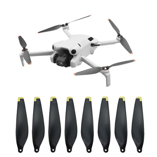 Hélice 4 pares de palas de, 6030F, piezas de repuesto para DJI Mini 4 Pro (punta plateada) — imagen 2