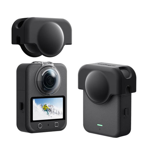 Tapa de lente de silicona aMagisn, funda protectora antirrayas para DJI Osmo 360 (negra)