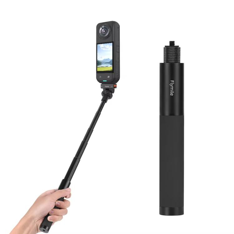 Flymile - Mini palo selfie invisible de 16,5-73,5 cm para cámaras panorámicas, con mango metálico antivibración, monopié sel…