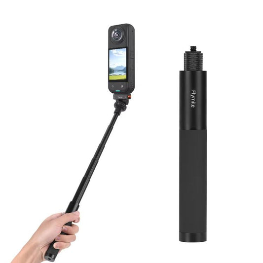 Flymile - Mini palo selfie invisible de 16,5-73,5 cm para cámaras panorámicas, con mango metálico antivibración, monopié sel…