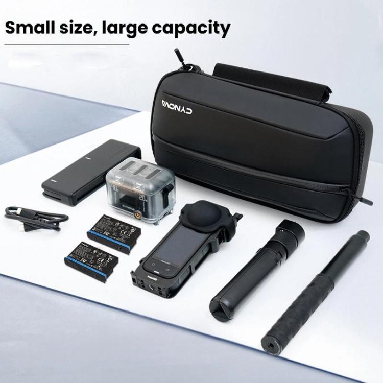 Bolsa de almacenamiento CYNOVA OX5-SNB-CY para Insta360 X5, portátil, impermeable (negro) — imagen 4