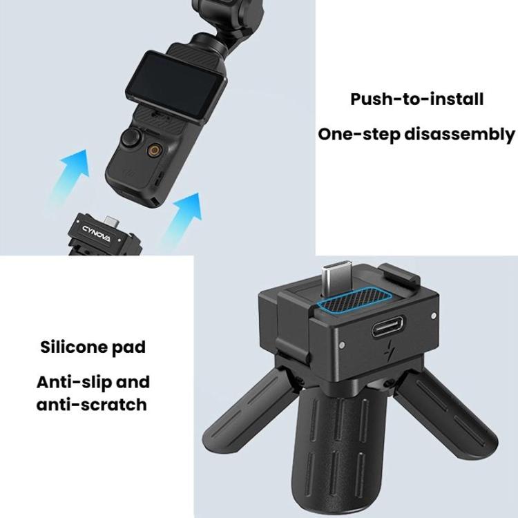 Trípode de liberación rápida CYNOVA OP3-XDT-CY para DJI Osmo Pocket 3 (negro) — imagen 5
