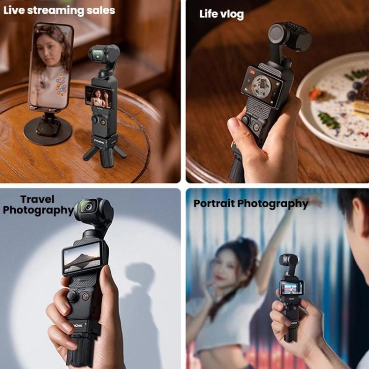 Trípode de liberación rápida CYNOVA OP3-XDT-CY para DJI Osmo Pocket 3 (negro) — imagen 7