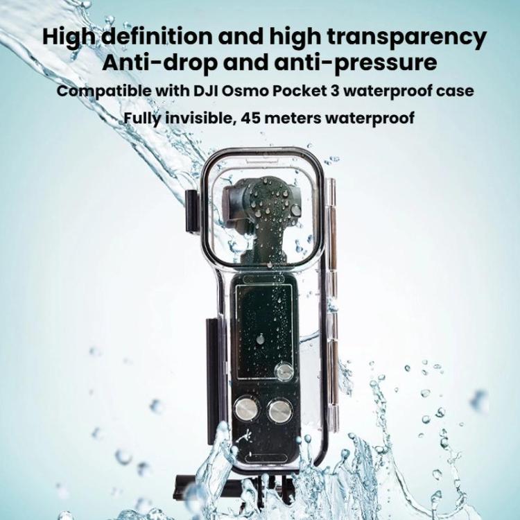 Funda impermeable para cámara HD, cubierta protectora subacuática para DJI Osmo Pocket 3 (transparente) — imagen 2