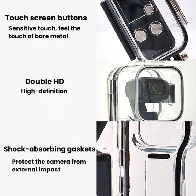 Funda impermeable para cámara HD, cubierta protectora subacuática para DJI Osmo Pocket 3 (transparente) — imagen 7