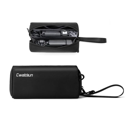 Bolsa de almacenamiento pequeña Cwatcun D240, portátil, impermeable, para cámara deportiva para DJI Osmo Pocket 3 (negra)