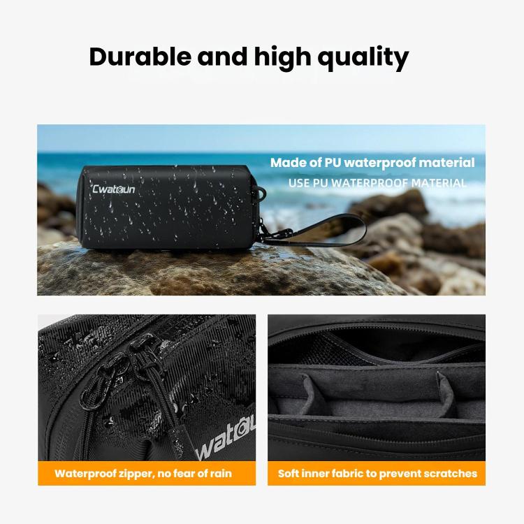 Bolsa de almacenamiento pequeña Cwatcun D240, portátil, impermeable, para cámara deportiva para DJI Osmo Pocket 3 (negra) —…