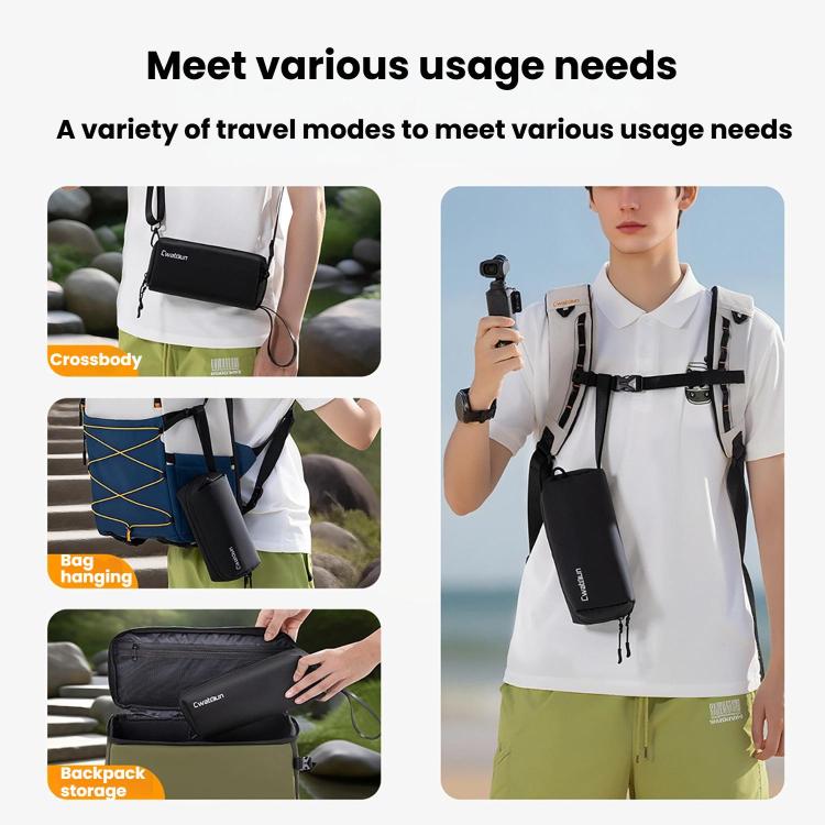Bolsa de almacenamiento pequeña Cwatcun D240, portátil, impermeable, para cámara deportiva para DJI Osmo Pocket 3 (negra) —…