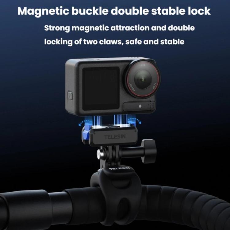 Soporte adaptador magnético TELESIN para DJI Osmo Action 3 (negro) — imagen 6