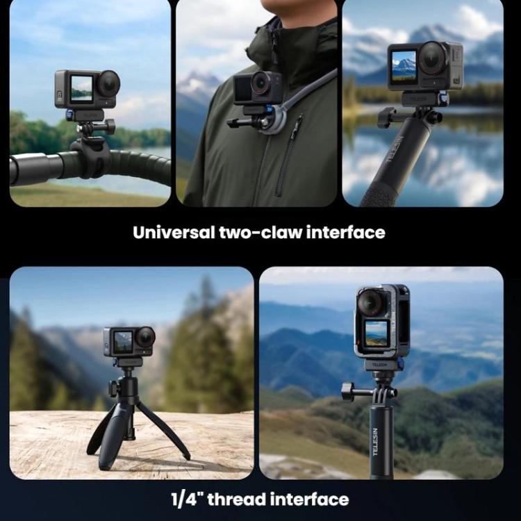 Soporte adaptador magnético TELESIN para DJI Osmo Action 3 (negro) — imagen 8