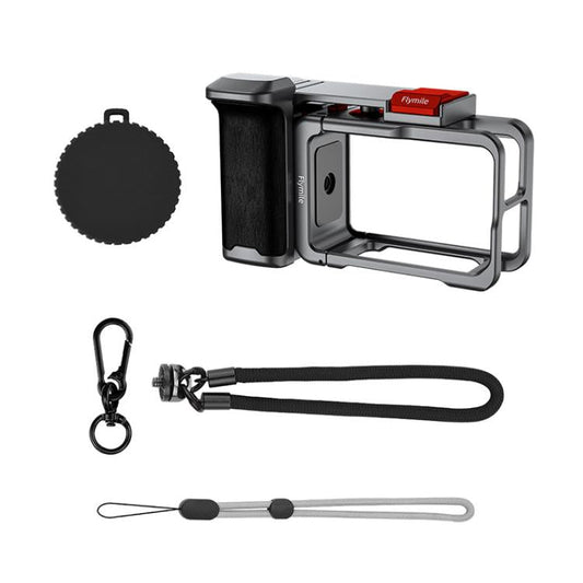 Kit de empuñadura Flymile Street Shooting para cámara de acción Pro/4/3, jaula de expansión de aluminio para DJI Osmo Action…