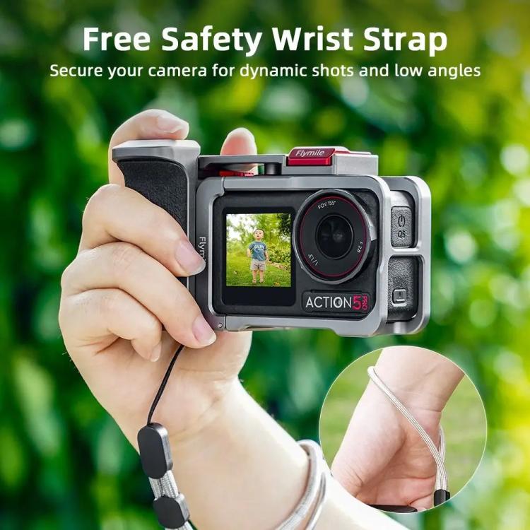 Kit de empuñadura Flymile Street Shooting para cámara de acción Pro/4/3, jaula de expansión de aluminio para DJI Osmo Action…