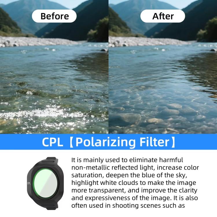 Filtros de lente magnéticos ND8+ND16+ND32+ND64 para dron para DJI Mini 5 Pro — imagen 4