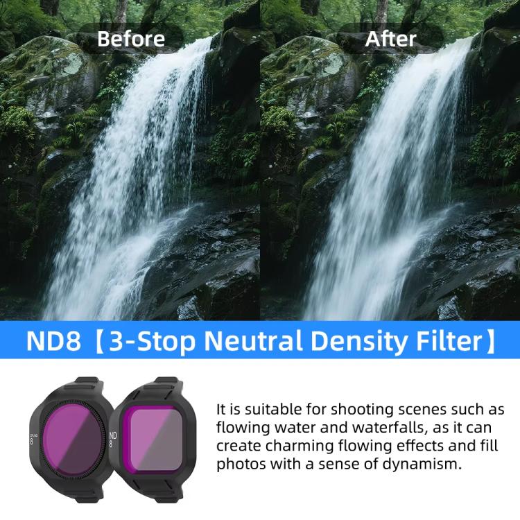Filtros de lente magnéticos UV+CPL+ND16 para dron para DJI Mini 5 Pro — imagen 5