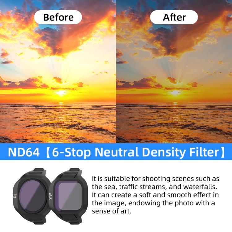 Filtros de lente magnéticos CPL+ND8+ND16 para dron para DJI Mini 5 Pro — imagen 8