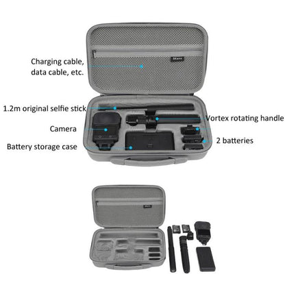 Estuche de transporte BKano, compatible con asa giratoria Vortex para DJI Osmo 360 (gris) — imagen 5