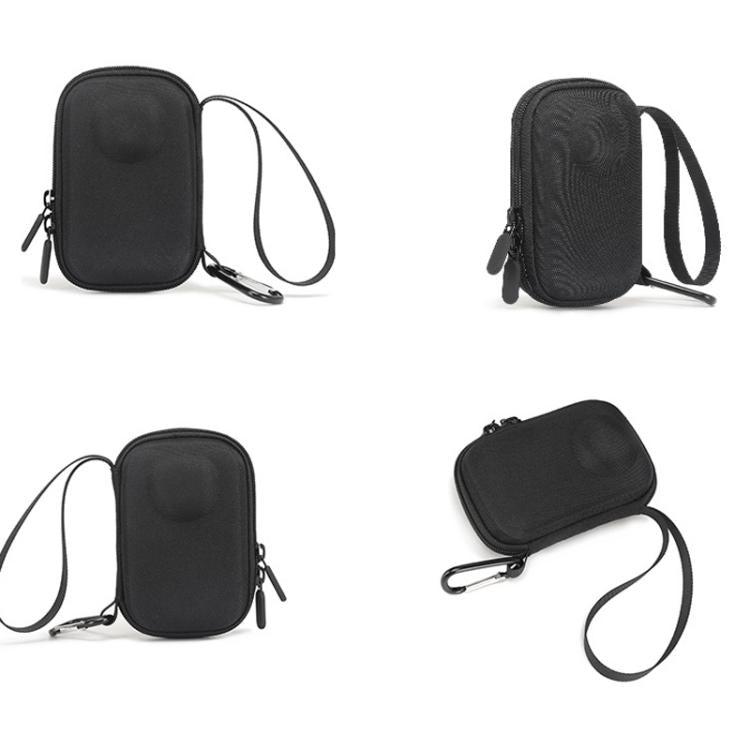 Estuche de transporte BKano, bolso de mano portátil con mosquetón y correa de muñeca para DJI Osmo 360 (negro) — imagen 3