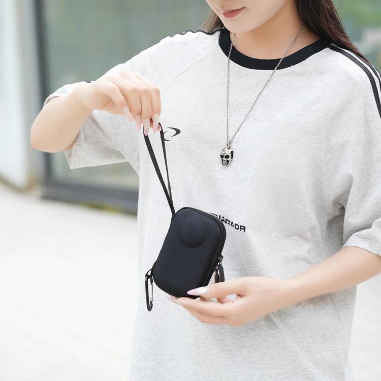 Estuche de transporte BKano, bolso de mano portátil con mosquetón y correa de muñeca para DJI Osmo 360 (negro) — imagen 6